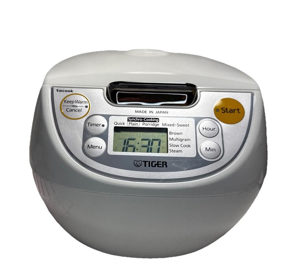Tiger JBV-G10U Micom Rice Cooker 5.5 Cup Nonstick Japanese White No Cup